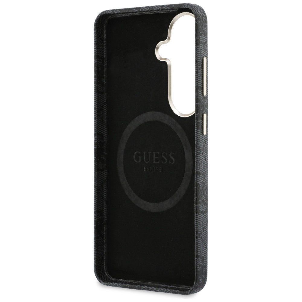 MagSafe cover til Samsung Galaxy S26 S942, Guess, 4G Script Logo, Sort