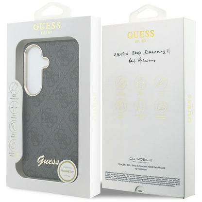 MagSafe cover til Samsung Galaxy S26 S942, Guess, 4G Script Logo, Sort