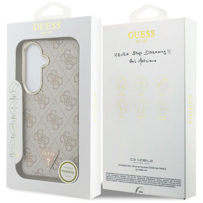 MagSafe cover til Samsung Galaxy S26 S942, Guess, 4G Triangle Logo, Pink
