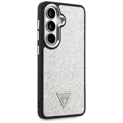 MagSafe-etui til Samsung Galaxy S26 S942, Guess, Fast Glitter Triangle Logo, Sølv