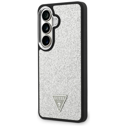 MagSafe-etui til Samsung Galaxy S26 S942, Guess, Fast Glitter Triangle Logo, Sølv