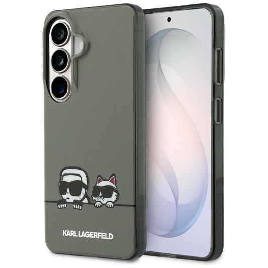 MagSafe cover til Samsung Galaxy S26 S942, Karl Lagerfeld, IML Karl & Choupette Peekaboo Logo, Sort
