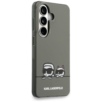 MagSafe cover til Samsung Galaxy S26 S942, Karl Lagerfeld, IML Karl & Choupette Peekaboo Logo, Sort