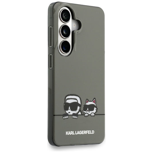 MagSafe cover til Samsung Galaxy S26 S942, Karl Lagerfeld, IML Karl & Choupette Peekaboo Logo, Sort