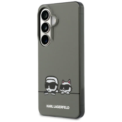 MagSafe cover til Samsung Galaxy S26 S942, Karl Lagerfeld, IML Karl & Choupette Peekaboo Logo, Sort