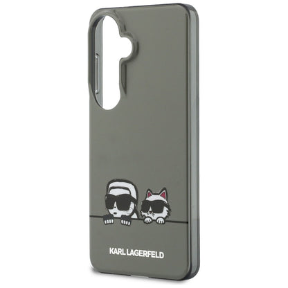 MagSafe cover til Samsung Galaxy S26 S942, Karl Lagerfeld, IML Karl & Choupette Peekaboo Logo, Sort