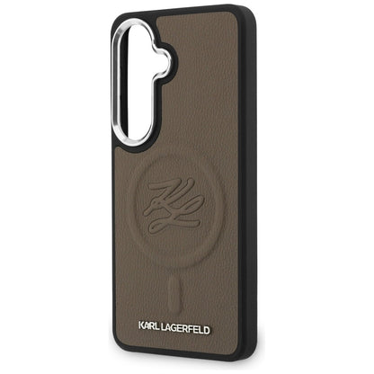 MagSafe cover til Samsung Galaxy S26 S942, Karl Lagerfeld, Initial Logo Debossed, Brun