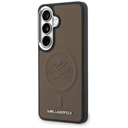 MagSafe cover til Samsung Galaxy S26 S942, Karl Lagerfeld, Initial Logo Debossed, Brun