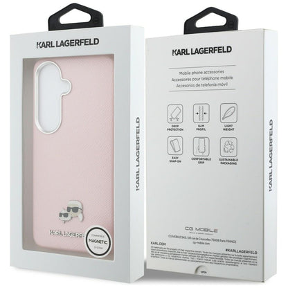 MagSafe cover til Samsung Galaxy S26 S942, Karl Lagerfeld, Karl & Choupette Head's Pin, Pink