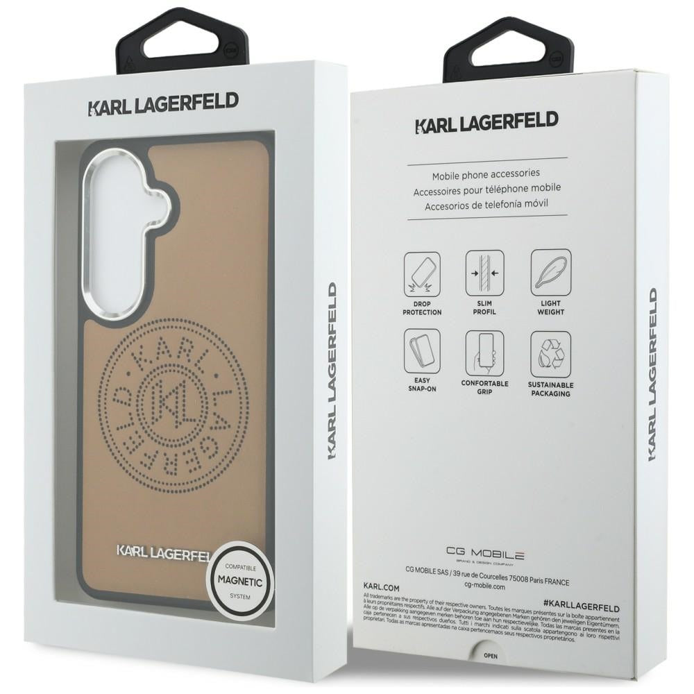 MagSafe cover til Samsung Galaxy S26 S942, Karl Lagerfeld, Karl Round Point Logo, Brun