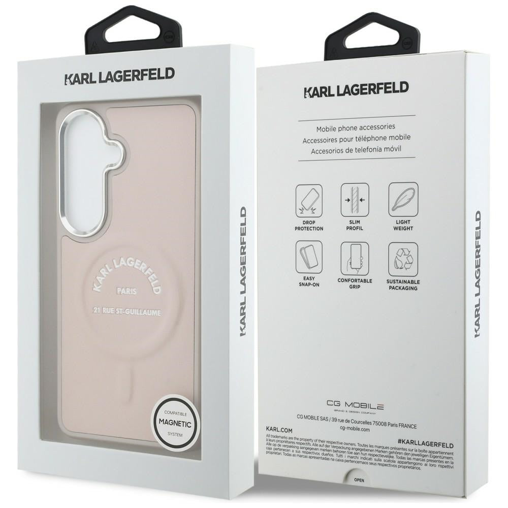 MagSafe-etui til Samsung Galaxy S26 S942, Karl Lagerfeld, Karl RSG Logo, Pink