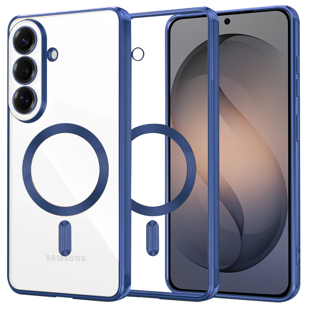 MagSafe cover til Samsung Galaxy S26, Techsuit, Luxury Crystal, Mørkeblå