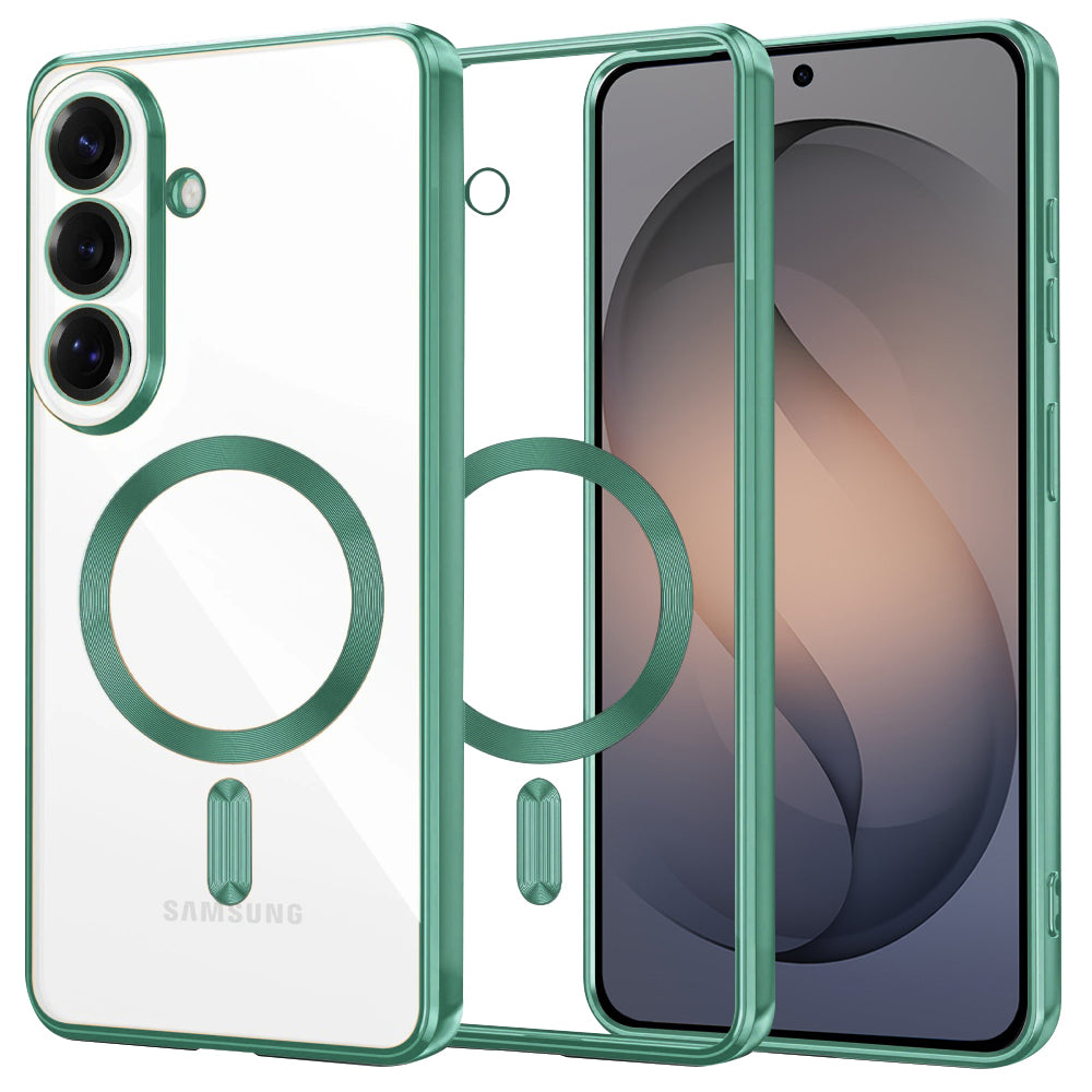 MagSafe cover til Samsung Galaxy S26, Techsuit, Luxury Crystal, Lys Grøn