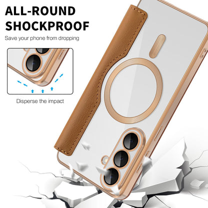 MagSafe cover til Samsung Galaxy S26, Techsuit, SmartMag Book, Brun