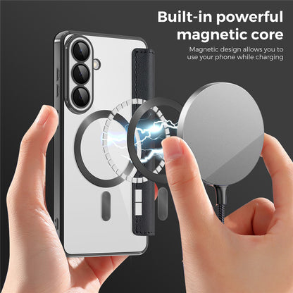 MagSafe cover til Samsung Galaxy S26, Techsuit, SmartMag Book, Sort