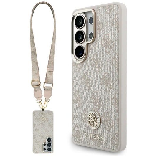 MagSafe cover til Samsung Galaxy S26 Ultra S948, GUESS, 4G Big Rhinestone Triangle Strap, Pink