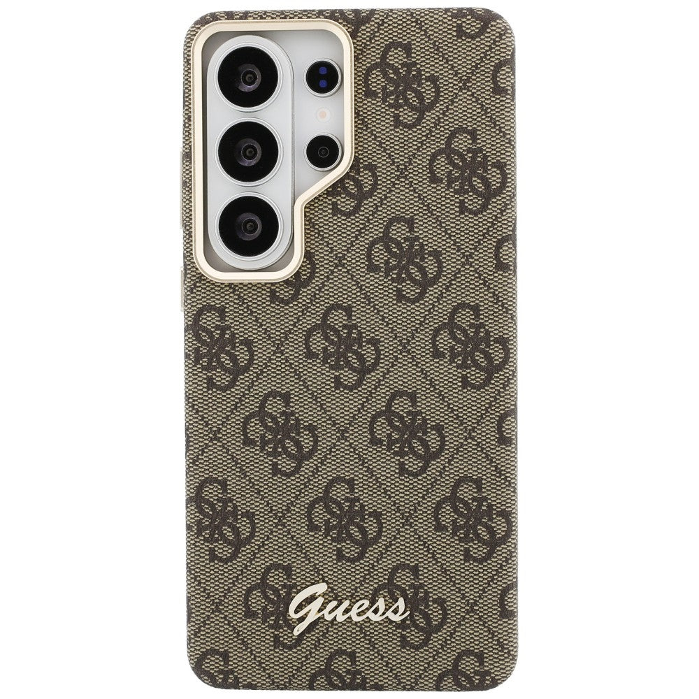 MagSafe cover til Samsung Galaxy S26 Ultra S948, Guess, 4G Script Logo, Brun
