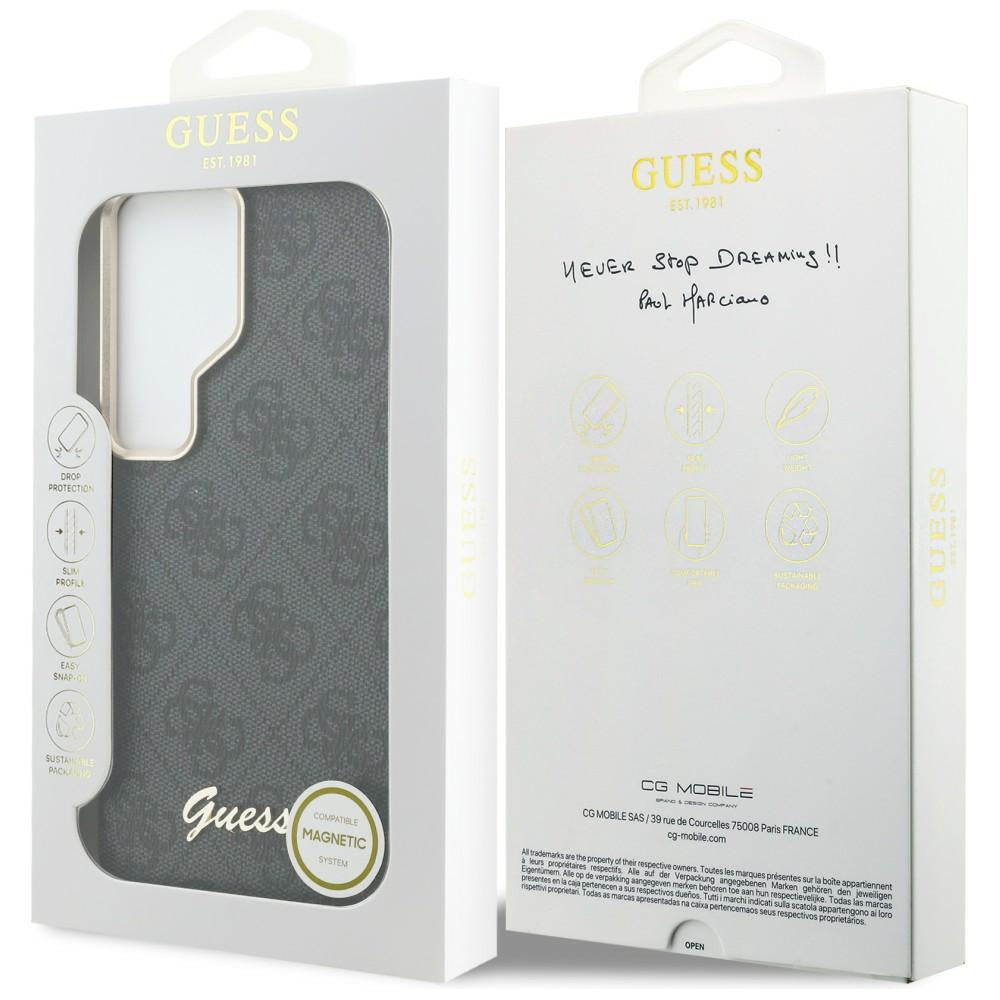 MagSafe cover til Samsung Galaxy S26 Ultra S948, Guess, 4G Script Logo, Sort