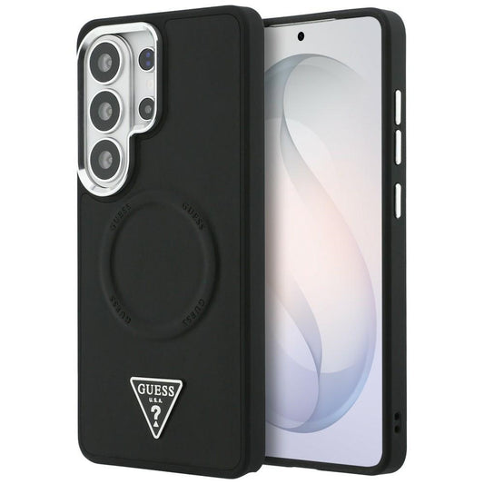 MagSafe cover til Samsung Galaxy S26 Ultra S948, Guess, Embossed Ring Triangle Logo, Sort