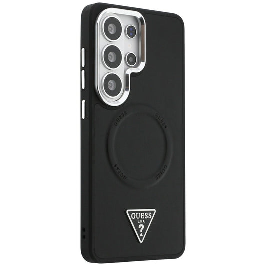 MagSafe cover til Samsung Galaxy S26 Ultra S948, Guess, Embossed Ring Triangle Logo, Sort
