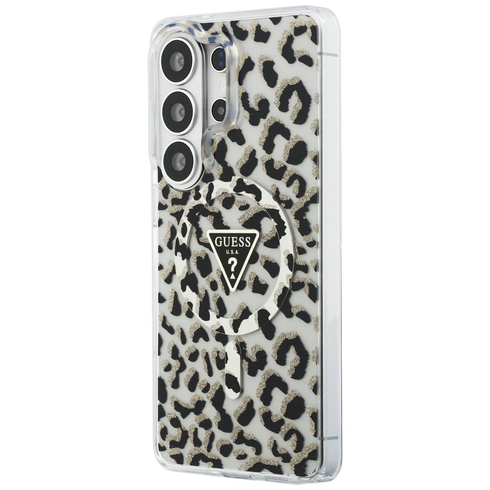 MagSafe cover til Samsung Galaxy S26 Ultra S948, Guess, IML Leopard Mønster, Sort