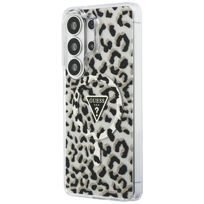 MagSafe cover til Samsung Galaxy S26 Ultra S948, Guess, IML Leopard Mønster, Sort