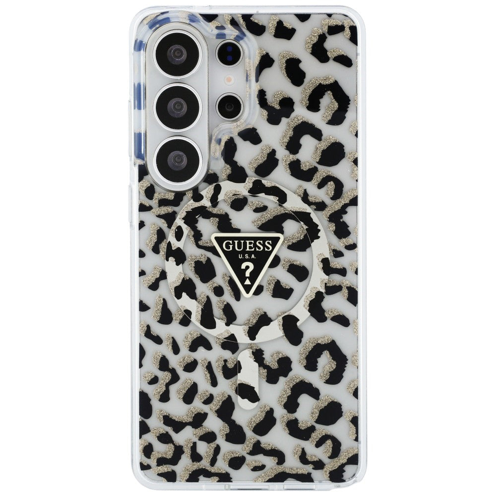 MagSafe cover til Samsung Galaxy S26 Ultra S948, Guess, IML Leopard Mønster, Sort