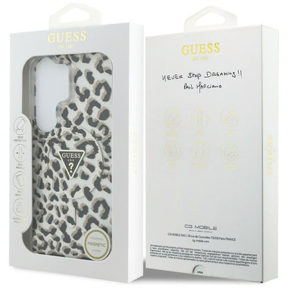 MagSafe cover til Samsung Galaxy S26 Ultra S948, Guess, IML Leopard Mønster, Sort