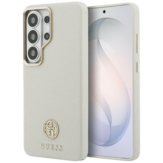 MagSafe cover til Samsung Galaxy S26 Ultra S948, Guess, Rhinestone Round Logo, Beige