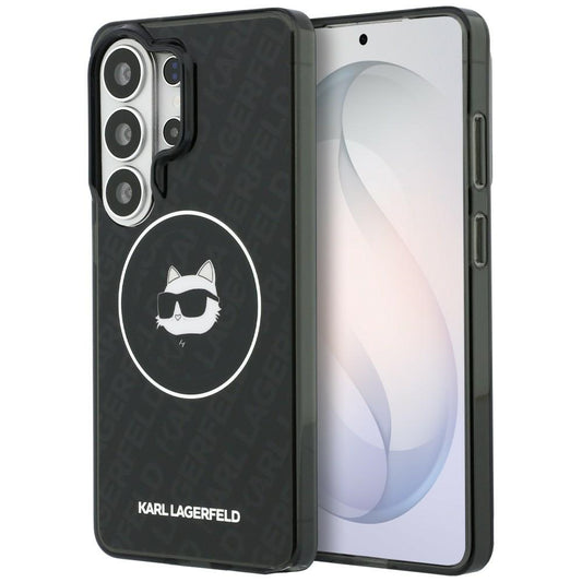 MagSafe cover til Samsung Galaxy S26 Ultra S948, Karl Lagerfeld, IML Choupette Head on KL Repeated Logo, Sort