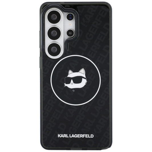 MagSafe cover til Samsung Galaxy S26 Ultra S948, Karl Lagerfeld, IML Choupette Head on KL Repeated Logo, Sort