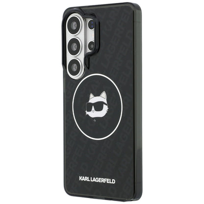 MagSafe cover til Samsung Galaxy S26 Ultra S948, Karl Lagerfeld, IML Choupette Head on KL Repeated Logo, Sort