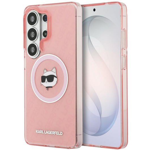 MagSafe cover til Samsung Galaxy S26 Ultra S948, Karl Lagerfeld, IML Choupette Head on KL Repeated Logo, Pink
