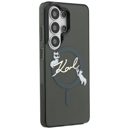 MagSafe cover til Samsung Galaxy S26 Ultra S948, Karl Lagerfeld, IML Choupette Karl Script Logo, Sort
