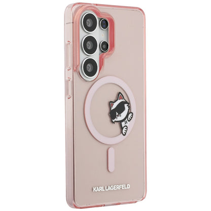MagSafe cover til Samsung Galaxy S26 Ultra S948, Karl Lagerfeld, IML Choupette Peekaboo Logo, Pink