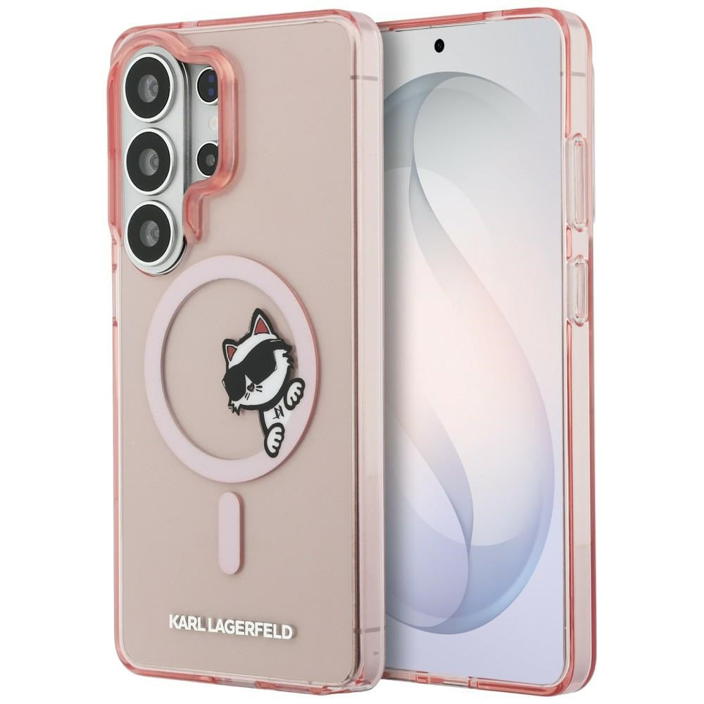 MagSafe cover til Samsung Galaxy S26 Ultra S948, Karl Lagerfeld, IML Choupette Peekaboo Logo, Pink