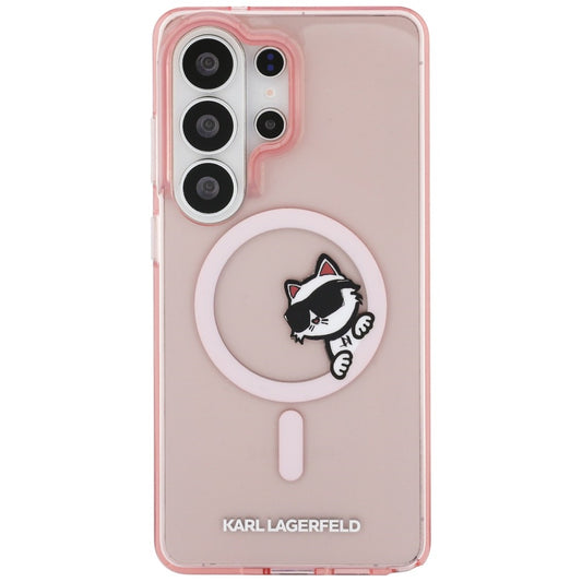MagSafe cover til Samsung Galaxy S26 Ultra S948, Karl Lagerfeld, IML Choupette Peekaboo Logo, Pink