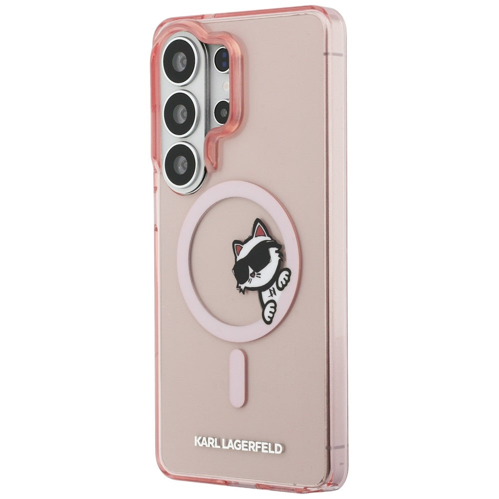 MagSafe cover til Samsung Galaxy S26 Ultra S948, Karl Lagerfeld, IML Choupette Peekaboo Logo, Pink
