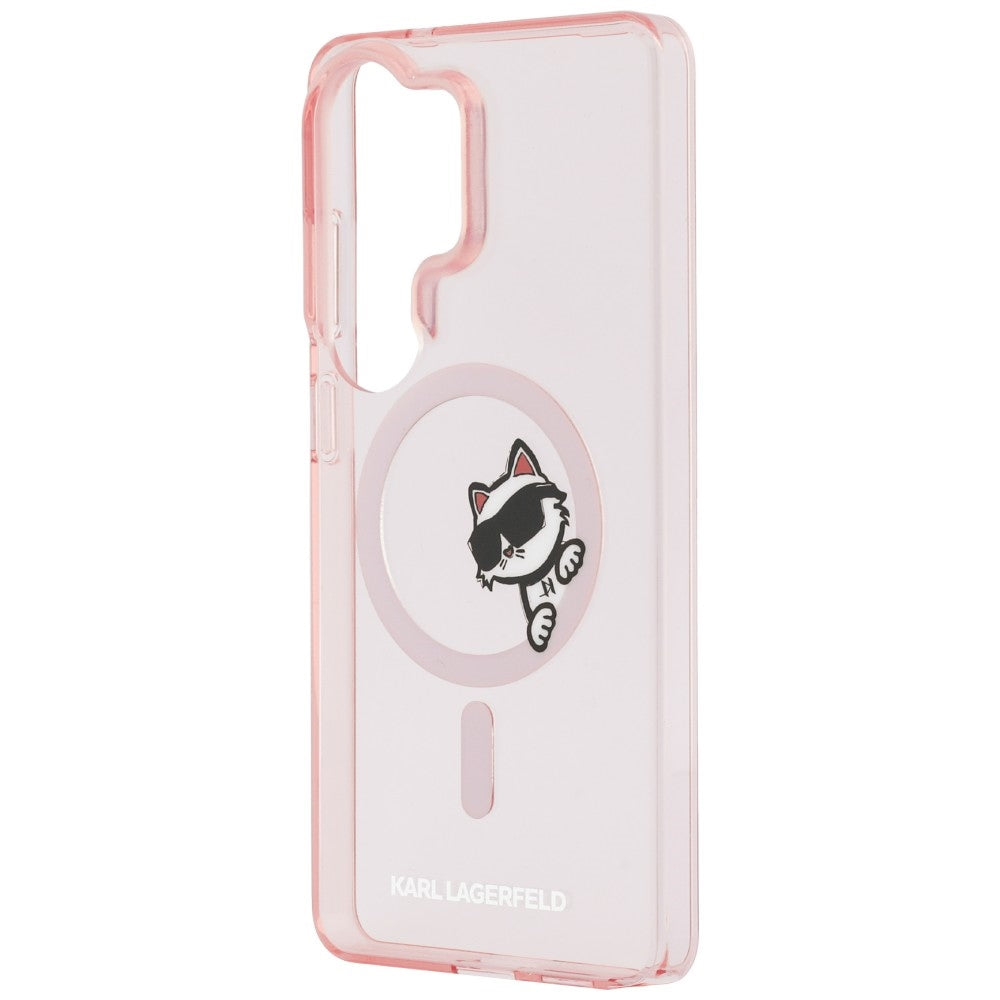MagSafe cover til Samsung Galaxy S26 Ultra S948, Karl Lagerfeld, IML Choupette Peekaboo Logo, Pink