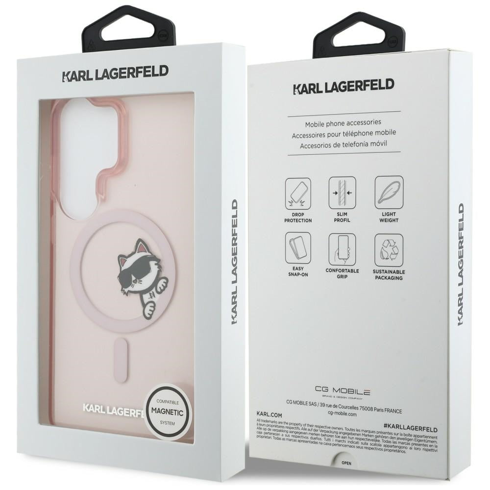 MagSafe cover til Samsung Galaxy S26 Ultra S948, Karl Lagerfeld, IML Choupette Peekaboo Logo, Pink