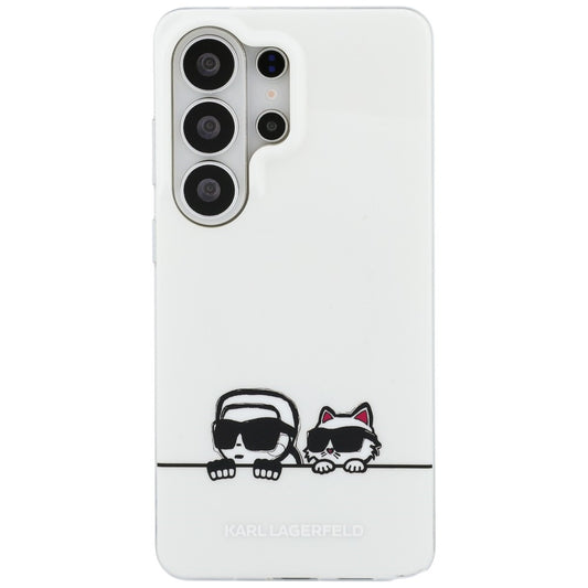 MagSafe cover til Samsung Galaxy S26 Ultra S948, Karl Lagerfeld, IML Karl & Choupette Peekaboo Logo, Hvid