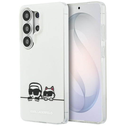 MagSafe cover til Samsung Galaxy S26 Ultra S948, Karl Lagerfeld, IML Karl & Choupette Peekaboo Logo, Hvid