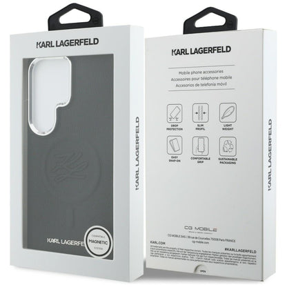 MagSafe cover til Samsung Galaxy S26 Ultra S948, Karl Lagerfeld, Initial Logo Debossed, Sort