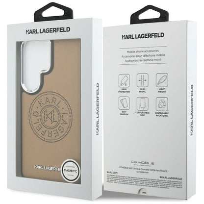 MagSafe cover til Samsung Galaxy S26 Ultra S948, Karl Lagerfeld, Karl Round Point Logo, Brun