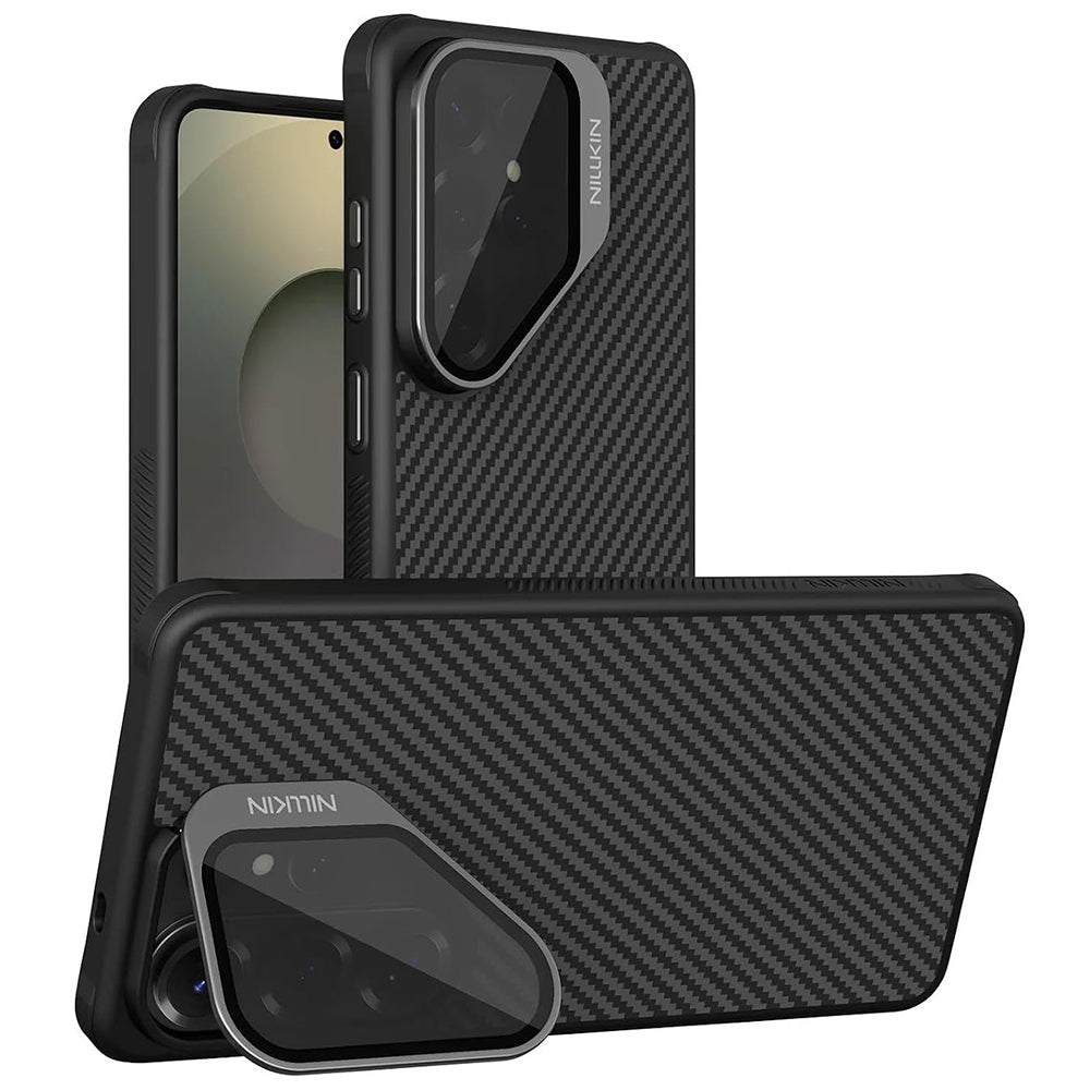 MagSafe-etui til Samsung Galaxy S26 Ultra S948, Nillkin, CarboProp med gennemsigtigt sort linsecover, sort