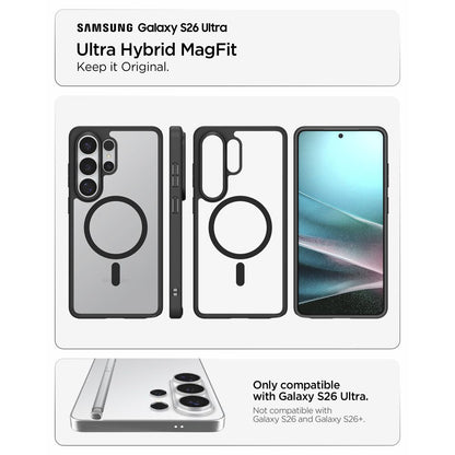MagSafe cover til Samsung Galaxy S26 Ultra S948, Spigen, Ultra Hybrid, Mat Sort ACS10680