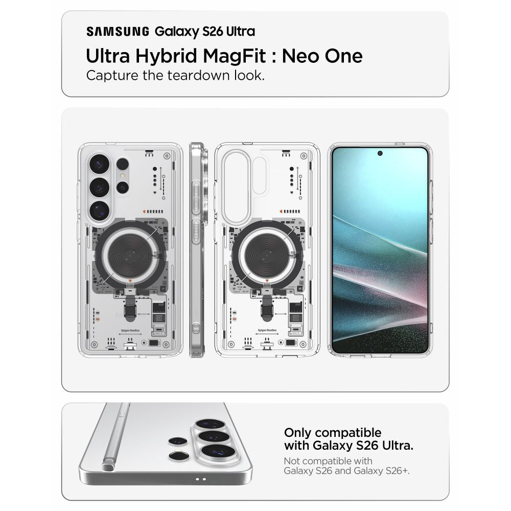 MagSafe cover til Samsung Galaxy S26 Ultra S948, Spigen, Ultra Hybrid Neo One, Gennemsigtig ACS11206