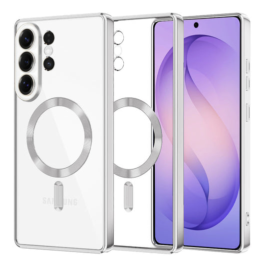 MagSafe cover til Samsung Galaxy S26 Ultra, Techsuit, Luxury Crystal, Sølvfarvet