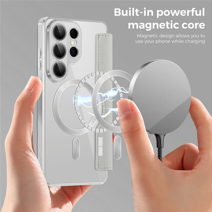 MagSafe cover til Samsung Galaxy S26 Ultra, Techsuit, SmartMag Book, Grå