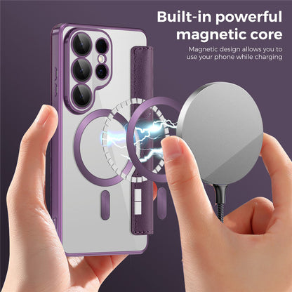 MagSafe cover til Samsung Galaxy S26 Ultra, Techsuit, SmartMag Book, Lilla